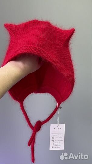 Чепчик с ушками kitty hat