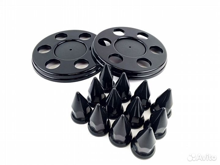 Колпаки передние газель черные + пики