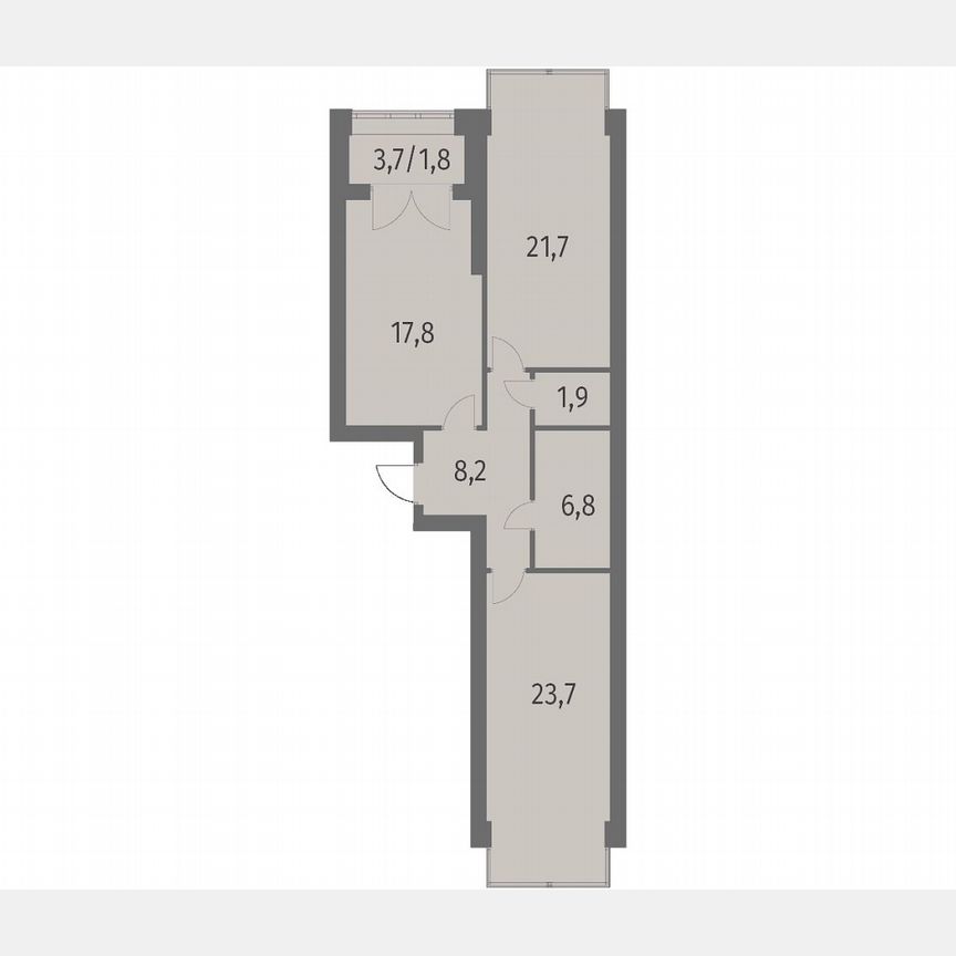 2-к. квартира, 82 м², 9/13 эт.