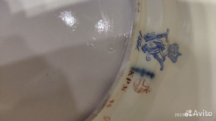 Блюдо Вильгельм фарфор Германия крм антиквариат