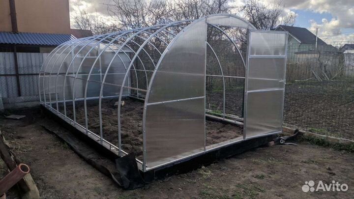 Теплица усиленная 6м поликарбонат грядки,рассрочка