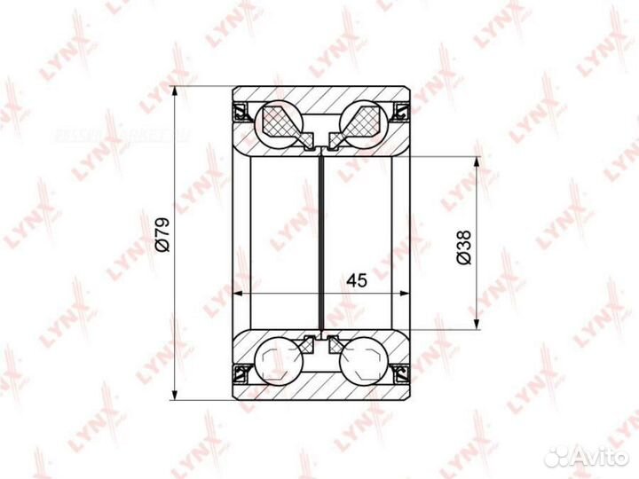 Lynxauto WB-1320 Комплект подшипника ступицы колес