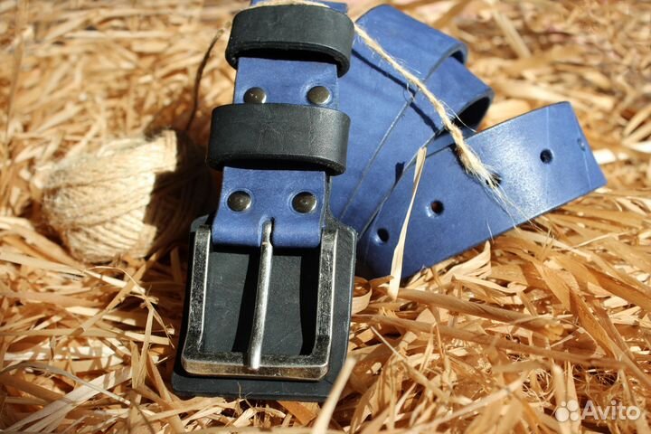 Кожаный ремень для джинсов