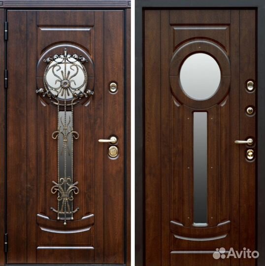 Дверь металлическая уличная со стеклом