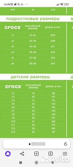 Сандалии детские crocs c6