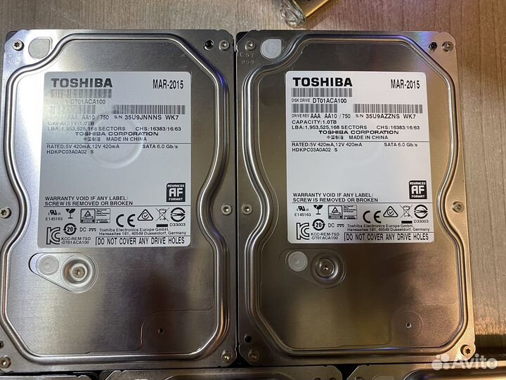 Жесткие диски 1tb, 500gb