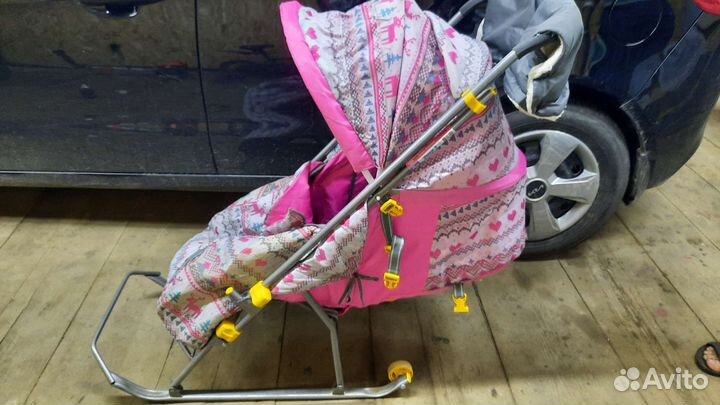 Детские санки коляска