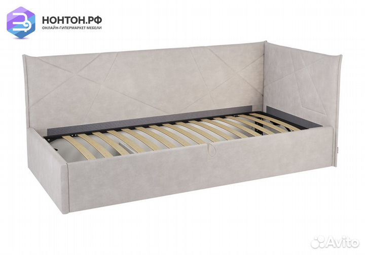 Кровать Квест 0.9 светло-серая