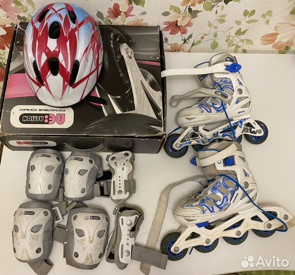 Продаю ролики+защита(3 пары) +шлем