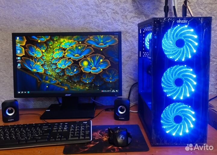 Игровой компьютер 8 ядер, озу 32, видео 8