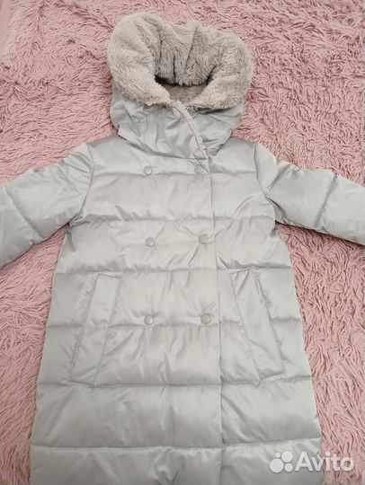 Зимнее пальто для девочки 122