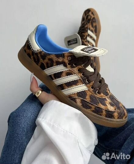 Кеды женский adidas samba леопард