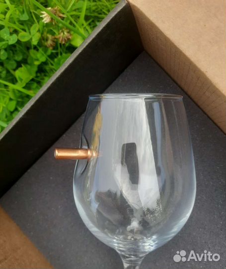 Бокал для вина с пулей (оригинальный подарок)новый