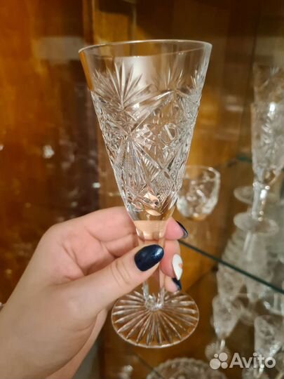 Хрустальные рюмки на ножке СССР