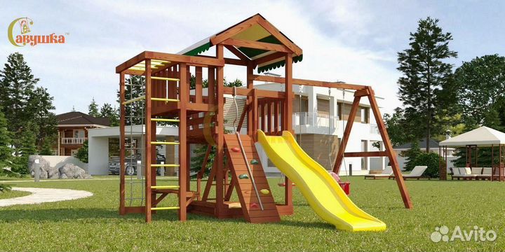 Спортивный комплекс Савушка Мастер 3 (Махагон)