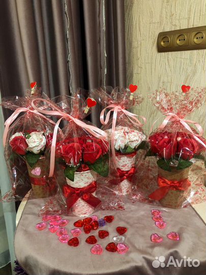 Букет из мыльных роз