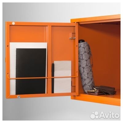 Шкаф, металлический, оранжевый IKEA
