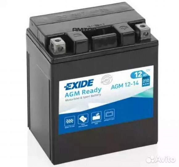 Exide AGM1214 AGM12-14 exide Аккумулятор 12V 14Ah