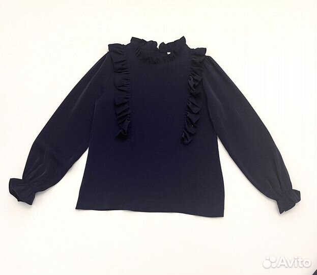 Блузка синяя для школы и шорты