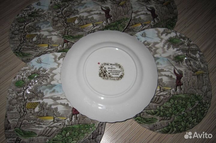 Тарелка коллекционная английская охота. Фарфор