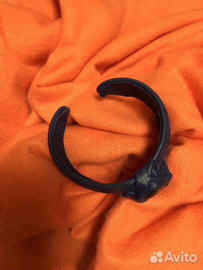 Браслет с лазуритом. Кожаный