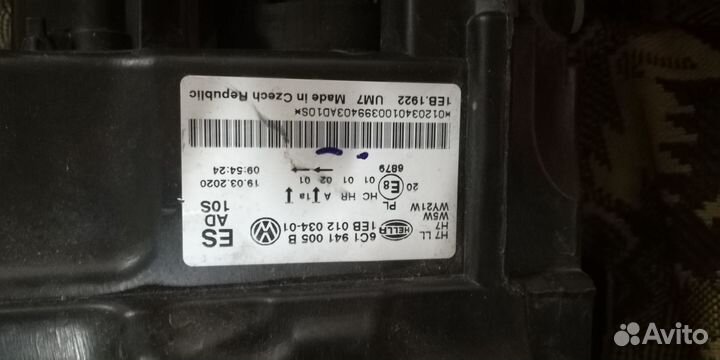 Фара левая WV Polo 5 рестайл