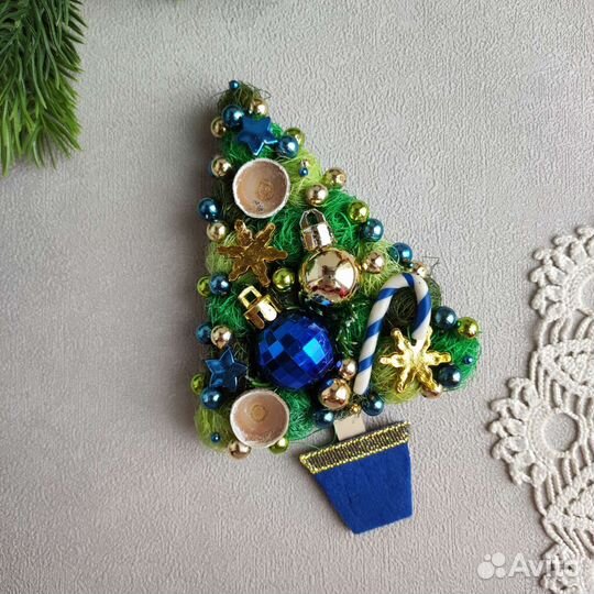 Новогодние магниты ручной работы