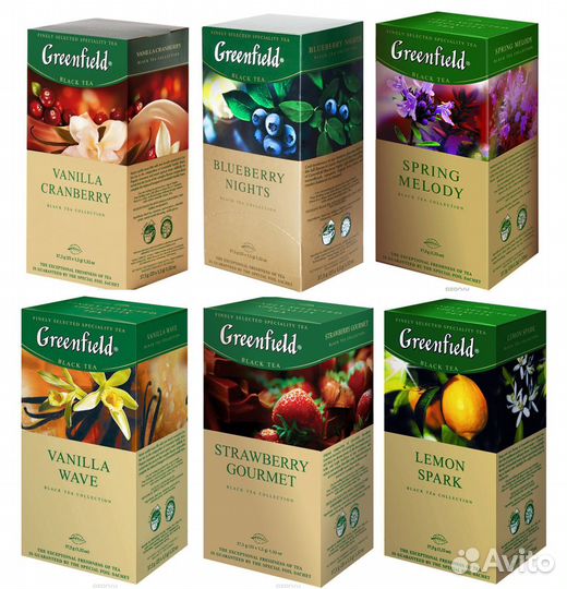 Чай гринфилд 100 пакетиков 25 пакетиков