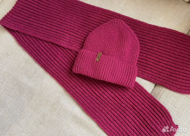 Комплект шапка и шарф зимние