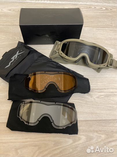 Wiley X Spear Dual Lens Tan -Grey/Clear/Light Rust