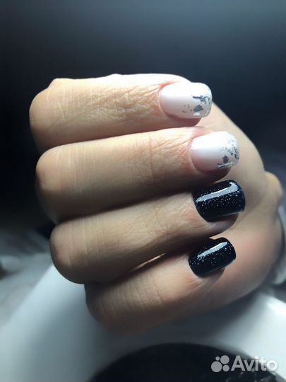 Наращивание ноготков, педикюр, маникюр покрытие ге