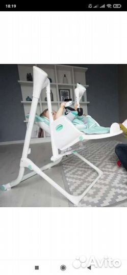 Стульчик для кормления,качели и шизлонг 3в1