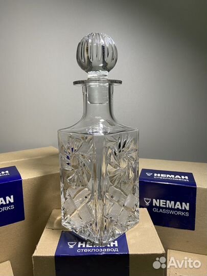 Подарочный набор для виски и коньяка из хрусталя