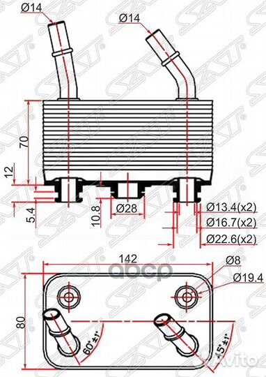 Радиатор масляный land rover range rover 4,4 02
