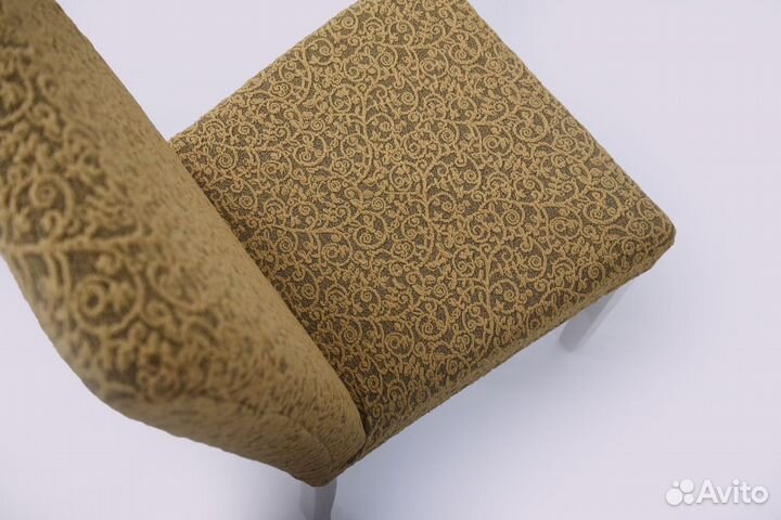 Чехлы на стулья со спинкой на кухню 2 шт, Медовый