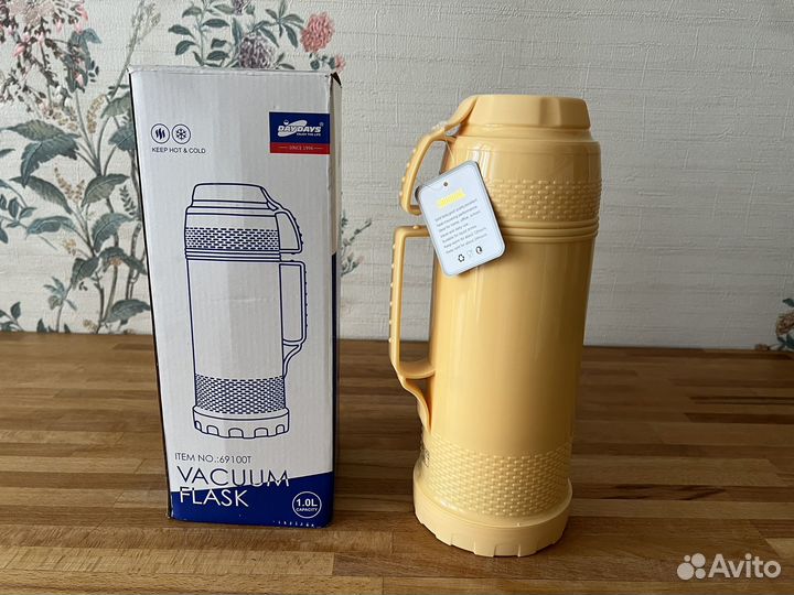 Термос со стеклянной колбой 1л 33691