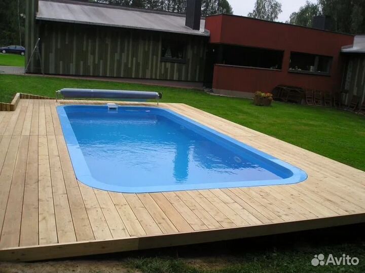 Бассейн 3х5х1,5 с угловыми ступенями