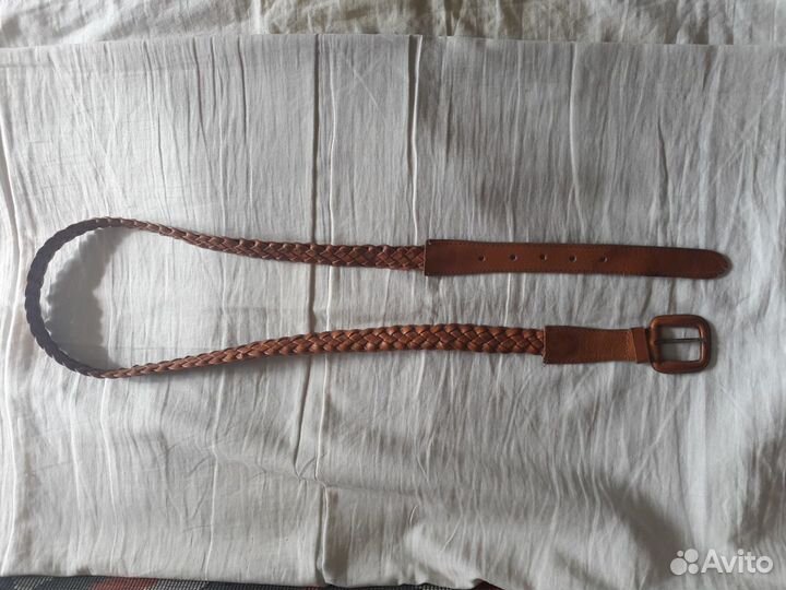 Ремень плетеный кожанный