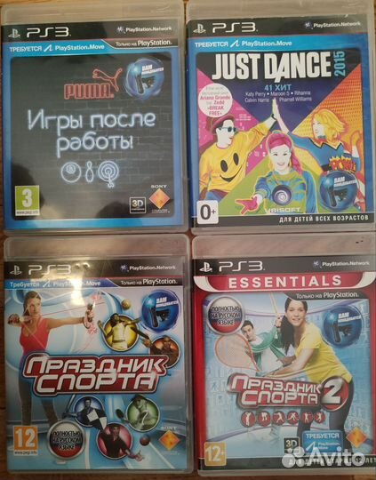 PS3 Move + 4 игры для Move