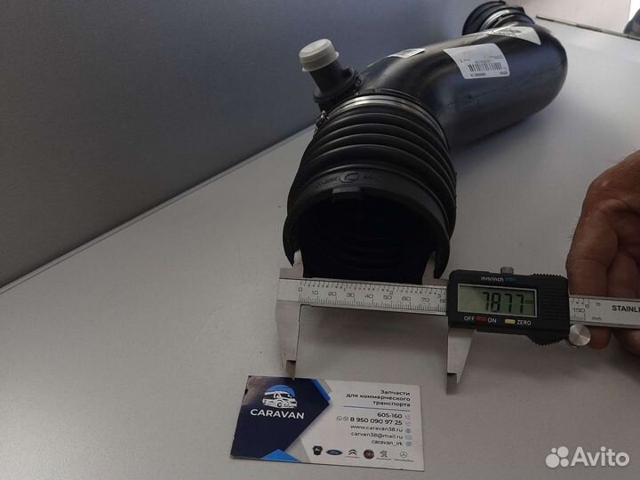 Патрубок на турбину впускной Fiat Ducato Rus гофра