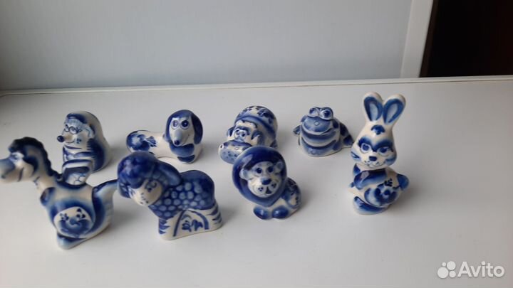 Статуэтки Гжель фарфор большая коллекция