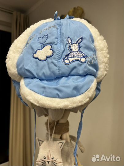 Зимняя шапка из овчины для малыша 48 размер