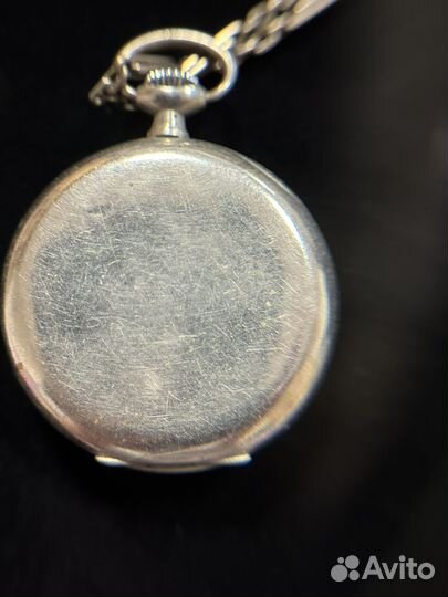 Карманные серебряные часы Omega/омега