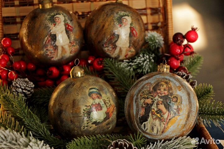 Елочные игрушки стекло