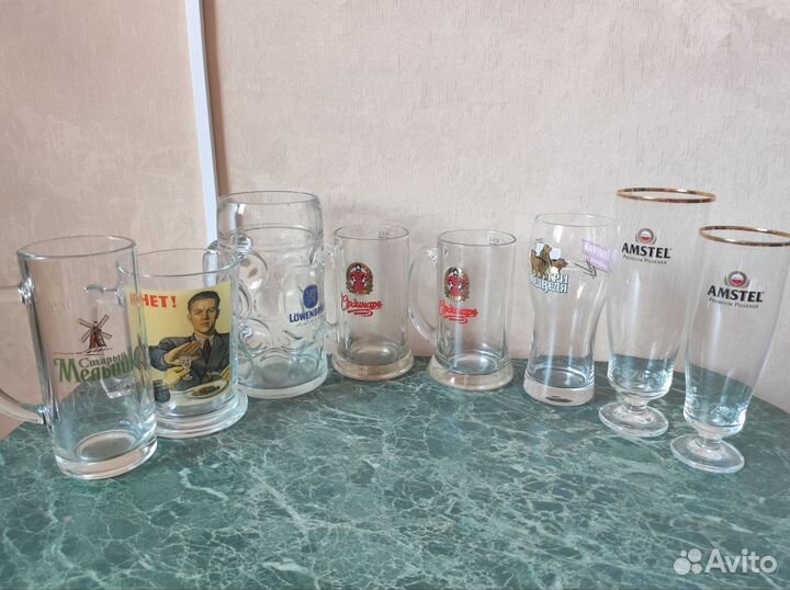 Пивная кружка, бокалы
