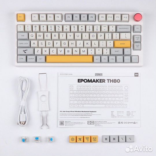 Новая Клавиатура Epomaker Th80 Pro Red