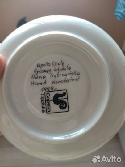 Чашка с блюдцем фарфор cepelia opole