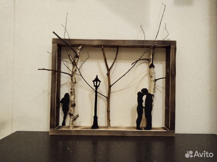 Картина панно из дерева