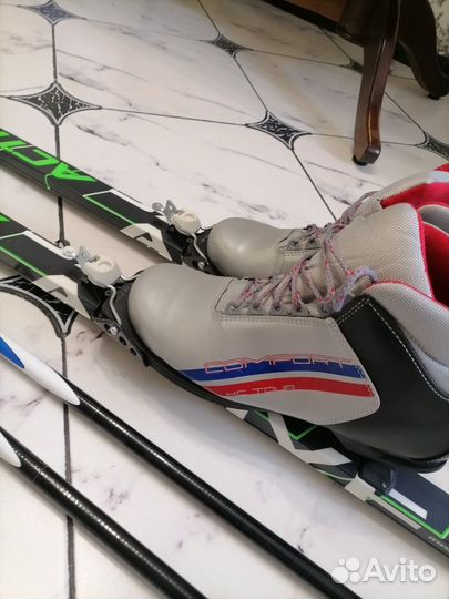 Беговые лыжи active, 195 (полный комплект)