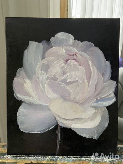 Картина маслом на холсте Королевский пион